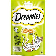 Indulge your cat with Dreamies Crunchy & Tasty Dry Cat Treats – a delicious, crunchy snack with a soft, creamy center. Perfect for rewarding and training. Shop now!