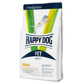 "Happy Dog Vet Diet Renal Dry Dog Food – specially formulated to support kidney function with reduced phosphorus and protein levels, promoting balanced nutrition and overall well-being in dogs with renal issues."