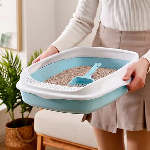 Imported Litter Tray with Side Strainer & Scoop – Easy-Clean, Durable & Hygienic Solution for Your Cat’s Litter Needs. Designed for convenience, this high-quality litter tray features a built-in strainer for effortless cleaning, reducing waste and keeping your cat’s space fresh. The included scoop makes maintenance hassle-free, while the sturdy, non-toxic material ensures long-lasting use. Perfect for all cat breeds, this litter tray provides a comfortable and odor-free environment for your feline f