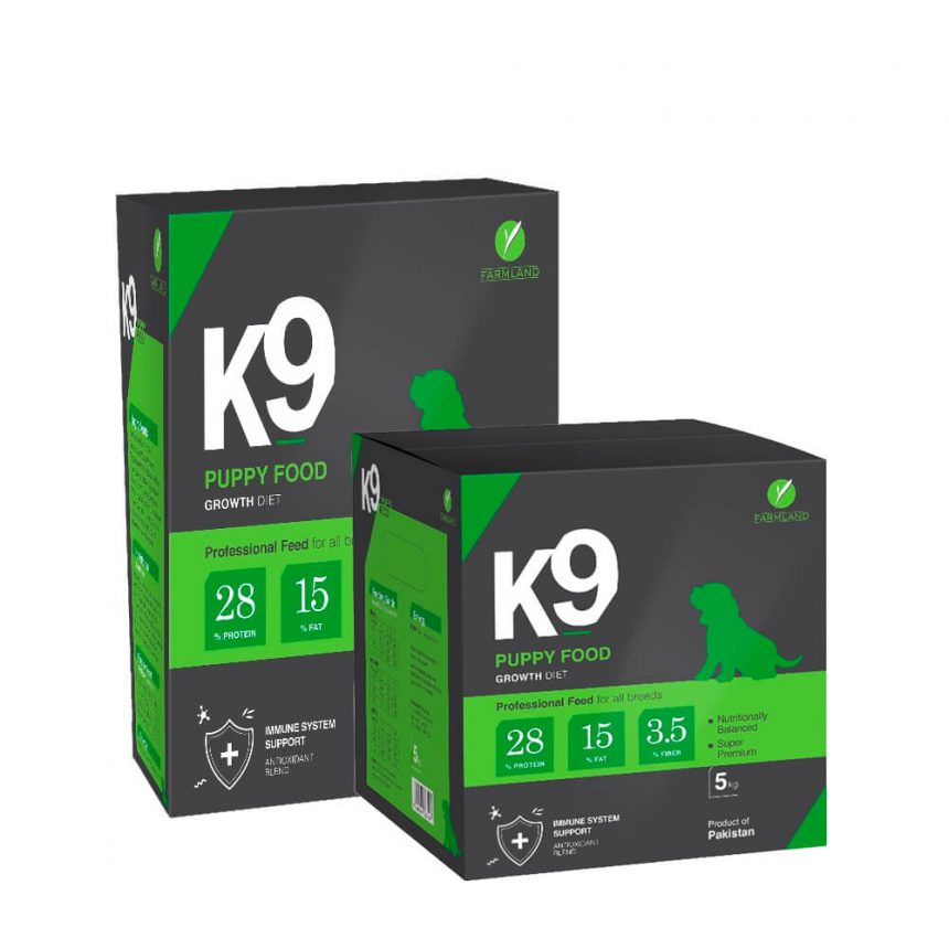 "Discover K9 Puppy Food, specially formulated to provide balanced nutrition for your growing puppy. Packed with essential vitamins and minerals to support healthy development, strong immunity, and energy. Shop now!"