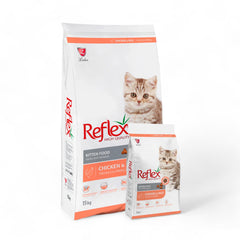 Reflex Kitten Food offers premium, nutrient-packed cat food designed to support healthy growth and development for your kitten. Made with high-quality ingredients and essential vitamins, it’s the perfect choice to keep your furry friend active and thriving. Give your kitten the best start in life!