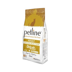 "Discover PETLINE Premium Adult Cat Food with a delicious Chicken Formula, designed to support optimal health and nutrition for your adult cat. Perfect for maintaining a balanced diet and overall well-being. Shop now!"