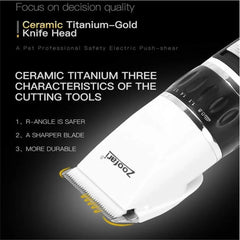 Zoofari DC-18 Professional Animal Grooming Clipper – Powerful & Precise Pet Trimmer