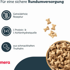 "Treat your dog to Mera Pure Sensitive Goody Snacks – hypoallergenic, grain-free, and perfect for sensitive dogs. Made with high-quality ingredients for healthy digestion and optimal canine wellness."