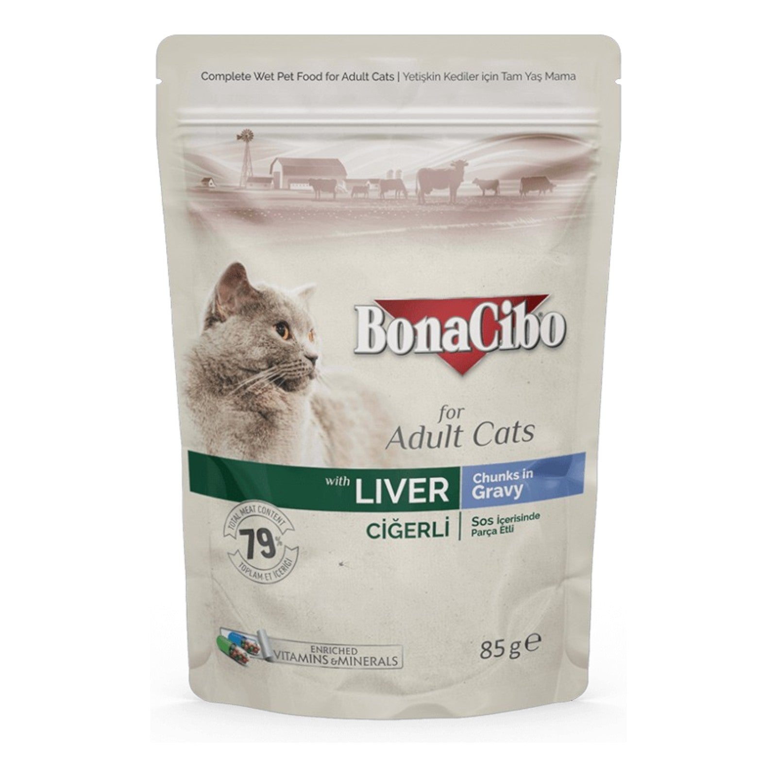 BonaCibo Pouch Wet Cat Food offers complete and balanced nutrition for kittens and adult cats. Made with high-quality ingredients, it supports healthy growth, strong immunity, and overall well-being. A delicious and nutritious meal for your feline friend
