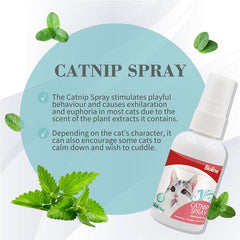 The Catnip Spray stimulates playful behaviour and causes exhilaration and euphoria in most cats due to the scent of the plant extracts it contains.