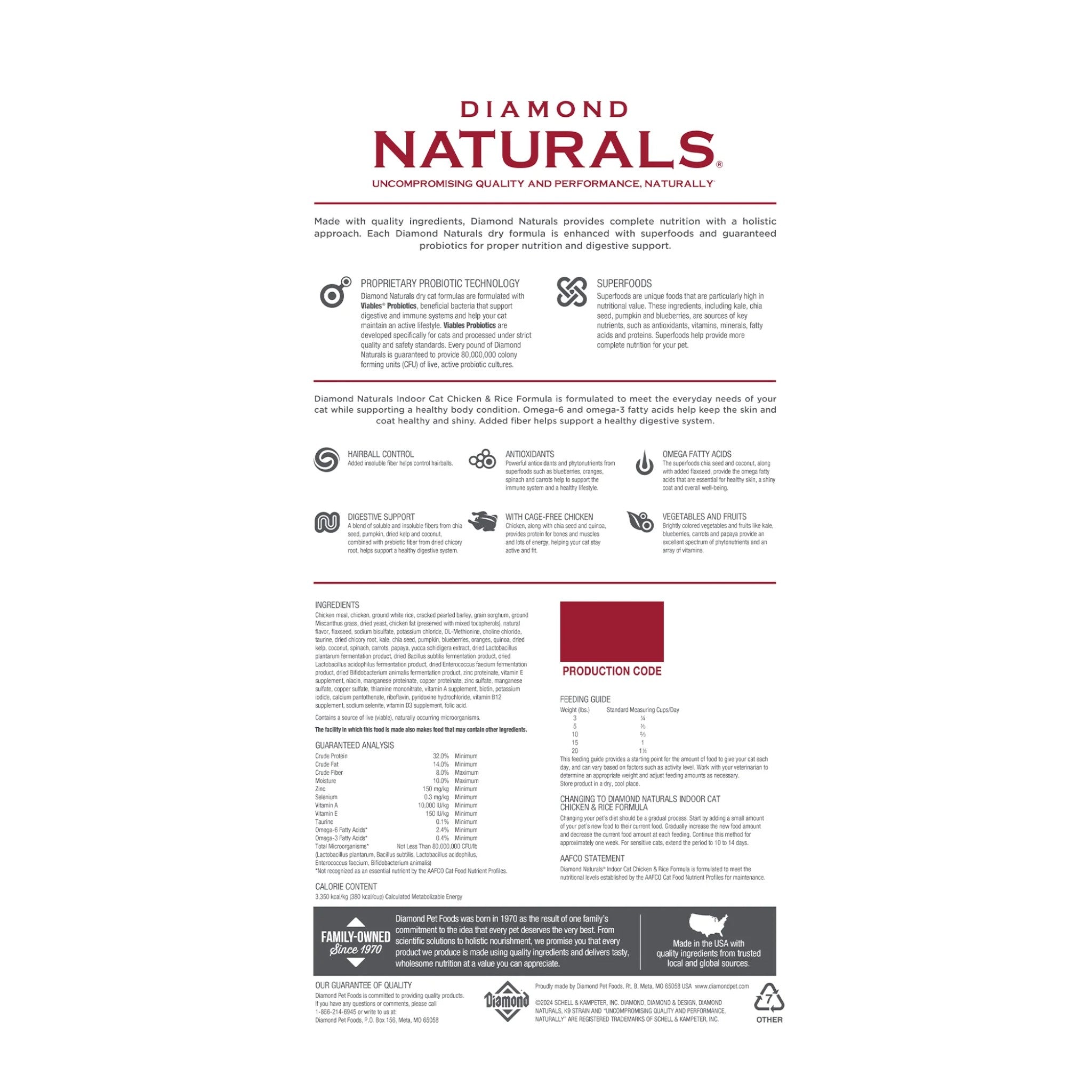 Shop Diamond Naturals Indoor Cat Food – Chicken &amp; Rice Formula. Crafted with high-quality ingredients for optimal nutrition and a healthy indoor lifestyle. Buy online in Pakistan today!