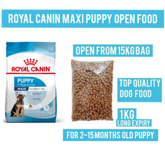 "Discover Royal Canin Maxi Puppy, offering tailored nutrition to support healthy growth and development for large breed puppies. Specially formulated to meet the unique needs of growing large dogs. Shop now!"