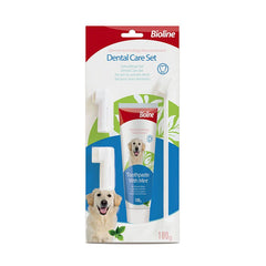 For dogs pleasant flavour eases dental hygiene.

Contains: toothpaste 100g

Finger toothbrush, finger massage brush as well as two-sided toothbrush with two different brush heads.