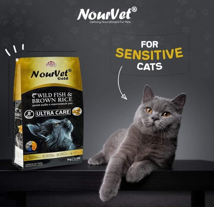 "Discover Nourvet Gold Ultra Care Cat Food, offering premium nutrition to support optimal health and wellness for your feline companion. Specially formulated to meet the needs of cats at every life stage. Shop now!"
