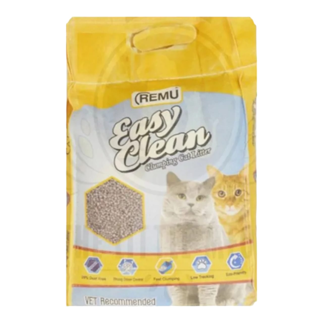 Remu Easy Clean Cat Litter – Ultra-Clumping, Low-Dust &amp; Superior Odor Control. This premium cat litter offers fast-clumping action for easy cleaning, minimal dust for a healthier home, and advanced odor control to keep your space fresh. Perfect for multi-cat households, it ensures a hassle-free and hygienic litter box experience.
