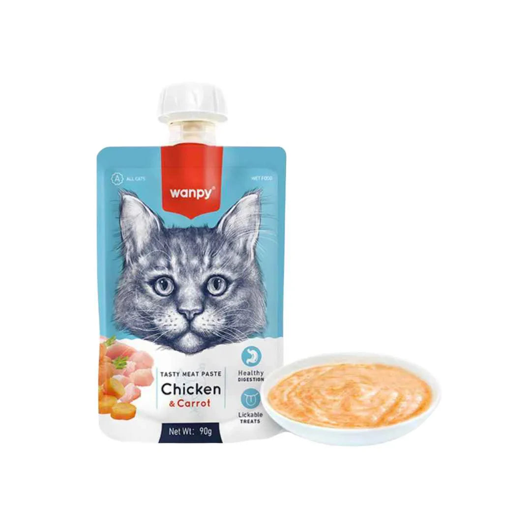 Give your cat a delicious and nutritious treat with Wanpy Cat Tasty Meat Paste – Chicken Flavor. Packed with high-quality protein, this creamy treat supports overall health and is perfect for rewarding or supplementing your cat’s diet.