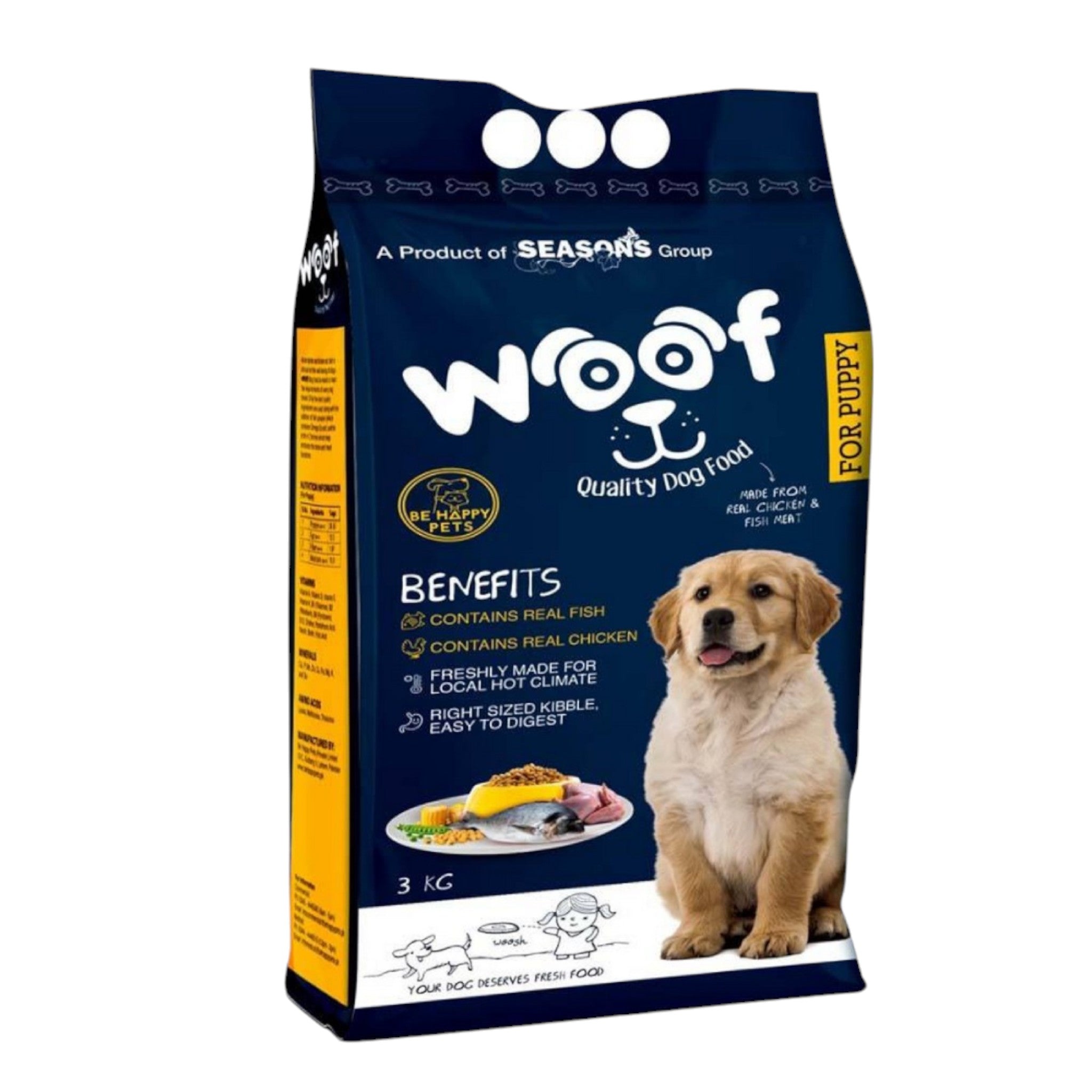 Woof Puppy Food offers premium, nutrient-rich dog food designed to support healthy puppy growth. Packed with essential vitamins, minerals, and high-quality ingredients, it’s the perfect choice for your growing pup. Give your furry friend the best start in life!