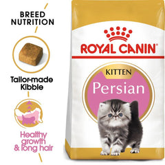 "Royal Canin Persian Kitten Dry Cat Food – specially formulated for Persian kittens, promoting healthy growth, a shiny coat, and optimal digestion with high-quality protein and essential nutrients."