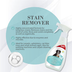 Removes stains and the smell of urine, feces and vomit completely as well as organically.